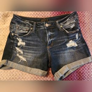 Silver Jeans Denim Distressed Boyfriend Women Shorts Size 28 Ripped summer EUC